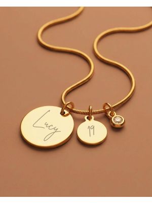 15mm With 8mm Disc Pendant Necklace