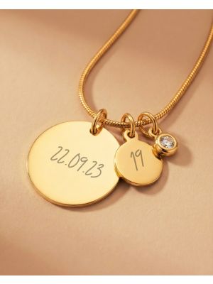 Initial Letter Necklace With Birth Flower