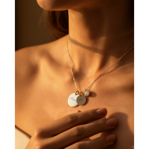 Personalised Birthday Necklace With Name And Date