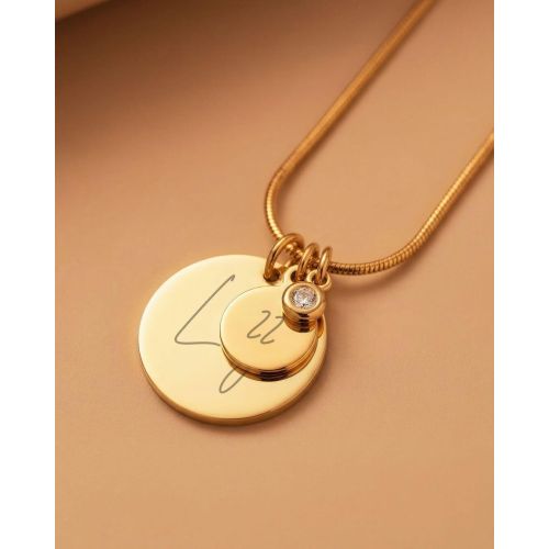 15mm Disc Pendant Necklace